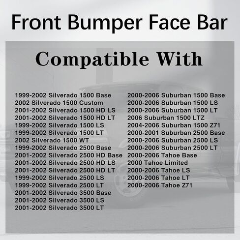 Front Bumper Lower Valance Air Dam Deflector w/o Holes Compatible with Chevrolet 1999-2002 Silverado 1500 2500 3500 & 2000-2006 Suburban/Tahoe in Saudi Arabia