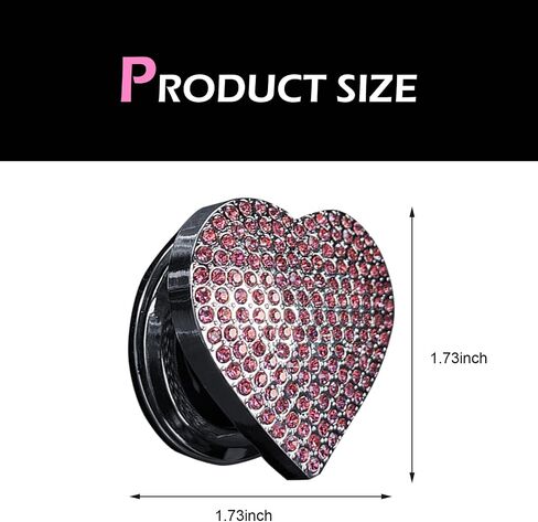 غطاء زر بدء تشغيل PLING ، ملصق غطاء زر الإشعال CUE HEART ، أزرار بدء محرك RHINESTONE CRISTAL ، أغطية أغطية ، إكسسوارات الديكور الداخلية للسيارة لمعظم السيارات (أسود أبيض） in Saudi Arabia