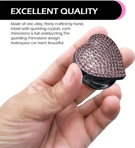 غطاء زر بدء تشغيل PLING ، ملصق غطاء زر الإشعال CUE HEART ، أزرار بدء محرك RHINESTONE CRISTAL ، أغطية أغطية ، إكسسوارات الديكور الداخلية للسيارة لمعظم السيارات (أسود أبيض） in Saudi Arabia