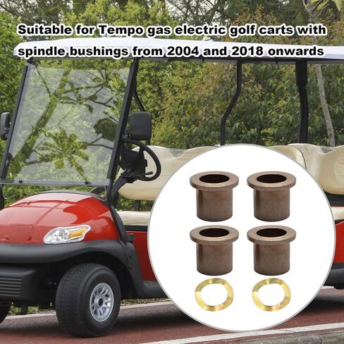 Steering Knuckle Bushing Kit 102288201 King Pin Spindle Lower Bushings with Wave Washer Replacement for Club Car Precedent 2004-Up Replacement for Club Car Tempo 2018-UP Replace# 102288401 in Saudi Arabia