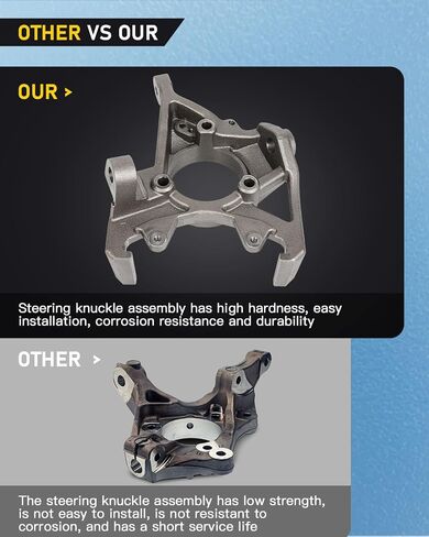 OCPTY Front Steering Knuckle & Wheel Bearing Hub Assembly Left Driver Side for Jeep Cherokee 1990-2001, for Jeep Grand Cherokee 1993-1998, for Jeep Wrangler 1990-2006, #697-922 in Saudi Arabia