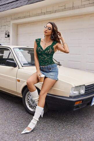 Avidlove Lace Tops for Women v Neck Mesh Crip Top Somplessing Lace Tank Top Sexy Y2K Shirt Out Out outfits 2025 Strendy in Saudi Arabia