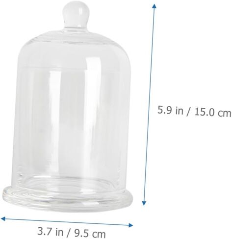 Vaguelly Glass Candle Cover Heat-Resistant Cloche Dome Glass Hurricane Display for Home Decoration Suitable for Pillar Candles 10-Inch Height in Saudi Arabia
