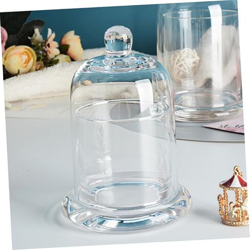 Vaguelly Glass Candle Cover Heat-Resistant Cloche Dome Glass Hurricane Display for Home Decoration Suitable for Pillar Candles 10-Inch Height in Saudi Arabia