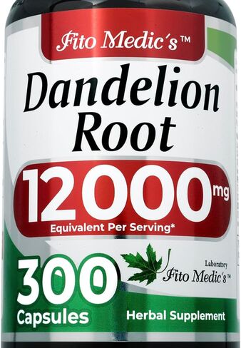 Fito Medic's Dandelion | كبسولات جذر الهندباء | 300 كبسولات | مستخلص مركّز | ملحق عشبي قابل للامتصاص للغاية in Saudi Arabia