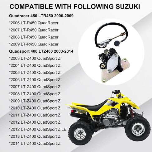 Rear Brake Caliper & Master Cylinder Set Compatible with Suzuki ATV Quadracer 450 LTR450 Quadsport 400 LTZ400 Direct Replacement Parts OEM # 69100-33H00-999 69600-07G00 in Saudi Arabia