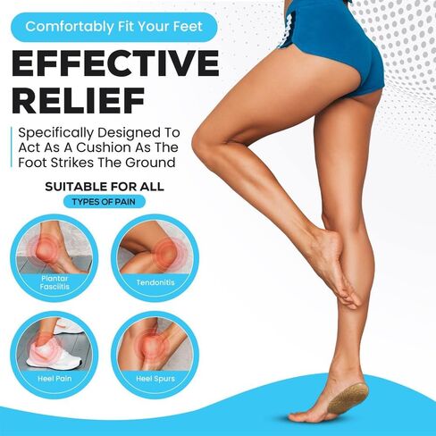 Dr.Foot Orthopedic Cyble Cheel Cups ، وسائد الكعب لإغاثة التهاب اللفافة الأخمصية ، وآلام الكعب والكعب للرجال (البيج ، الكبير (نساء 9-13 ، الرجال 8-13))) in Saudi Arabia