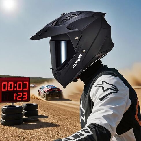 Vcoros Adventure Motorcycle Helmet VS-908 ATV Dirt Bike Off Road Motocross Full Face Helmet for البالغين المعتمدين in Saudi Arabia
