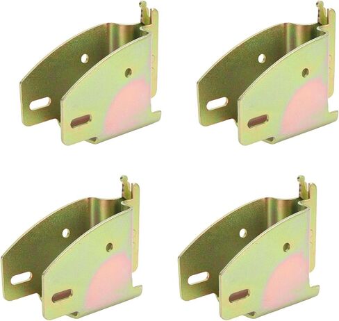 kimiss 4pcs e track wood beam end socket ، fit مع 2x4 2x6 add bar قابلة للإزالة قوس التخزين الثقيل لخشب الخشب لمقطورة الشاحنة van rv cargo (أسود) in Saudi Arabia