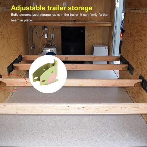 kimiss 4pcs e track wood beam end socket ، fit مع 2x4 2x6 add bar قابلة للإزالة قوس التخزين الثقيل لخشب الخشب لمقطورة الشاحنة van rv cargo (أسود) in Saudi Arabia