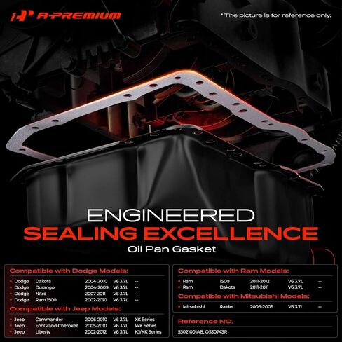 مجموعة طوقا أغطية زيت A-Premium V6 3.7L ، متوافقة مع RAM 1500 2011-2012 ، Dakota & Jeep Grand Cherokee 2005-2010 ، Liberty ، Commander & Dodge Ram 1500 ، Durango ، Nitro & Mitsubishi Raider in Saudi Arabia