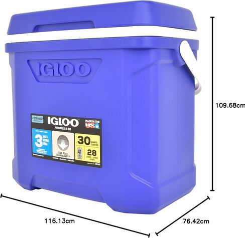 مبرد الغداء المعزول الصلب من Igloo 12-16 Qt، 16 Qt أزرق in Saudi Arabia