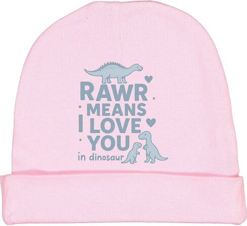 inktastic Rawr Means I Love You Dinosaur Theme Baby Beanie Hat in Saudi Arabia