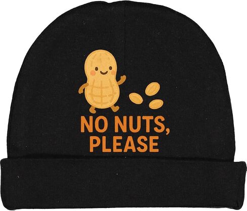 inktastic Cute Peanut Allergy Alert No Nuts Please Baby Beanie Hat in Saudi Arabia
