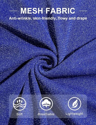 Misyula ساحة الرقبة متداخلة كشكش كم مزدوجة الطبقات شبكة مطاطية بلوزة عادية فلوي تونك القمم M-3XL in Kuwait