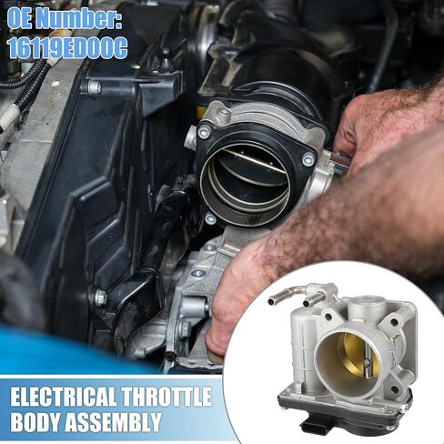 تجميع جسم الخانق الإلكترونية No.16119ED00C محرك خانق جسم الخانق لنيسان بالعكس 1.6L 2009-2011 الألومنيوم in Kuwait