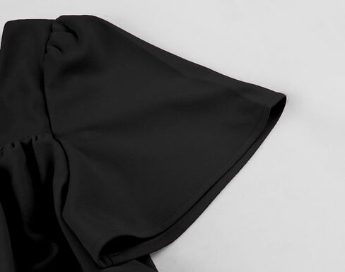 Wellwits Women's Square Neck Bow Ruched Bucked Layer Vintage Party Bress in Saudi Arabia