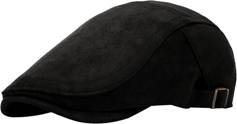 SEAUR Men's Suede Beret Newsboy Cap Fashion Flat Duckbill Gatsby Adjustable Hats in Saudi Arabia