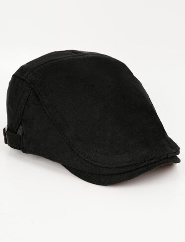 SEAUR Men's Suede Beret Newsboy Cap Fashion Flat Duckbill Gatsby Adjustable Hats in Saudi Arabia