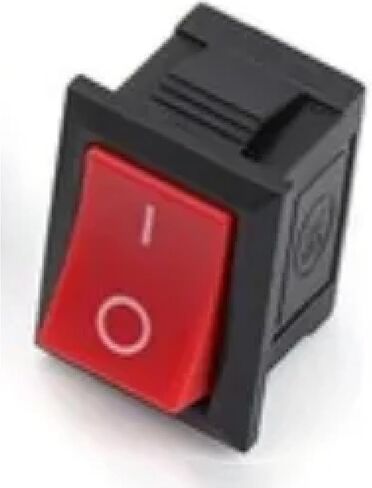 Rocker Switch 10x15mm ، SPST 2-Pin ON/OFF ، 3A 250V ، Black Red White (White 5pcs) in Saudi Arabia
