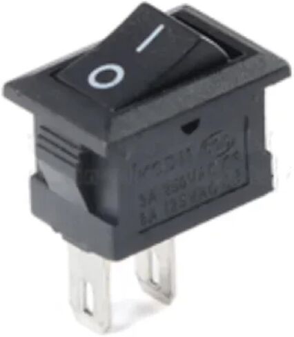 Rocker Switch 10x15mm ، SPST 2-Pin ON/OFF ، 3A 250V ، Black Red White (White 5pcs) in Saudi Arabia