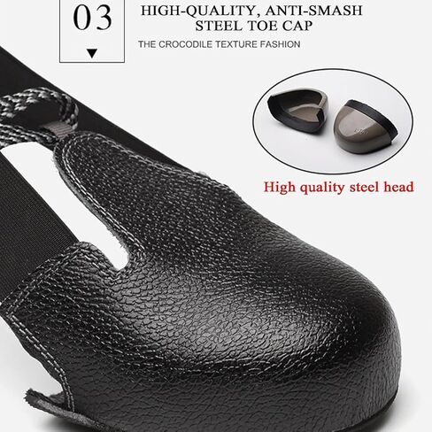 Steel Toe Roofing Boots for Metal Roof Work, High-Traction Non-Slip Work Shoes with Leather Upper for Construction in Saudi Arabia