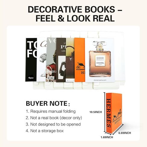 7 PCS Decorative Books for Home Decor | Coffee Table Book Decor | Faux Books for Decoration | Aesthetic Shelf & Bookshelf Decor for Living Room, Bedroom, or Office in Saudi Arabia