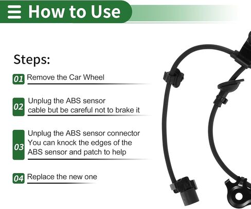 Motoforti ABS Wheel Speed Sensor ABS Sensor Anti-Lock Braking System Sensor for Toyota Vios Echo 2002-2007 No.8951652010 Rear Right in Saudi Arabia
