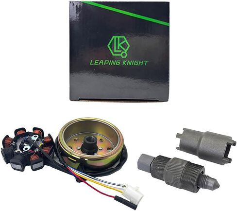 GY6 Magneto Stator Flywheel Rotor Kit,8 Coil Copper Stator for GY6 50cc 139QMB 139QMA Scooter Moped ATV Go-Kart Engine,High Performance Part with Flywheel Puller & Clutch Lock Tool in Saudi Arabia