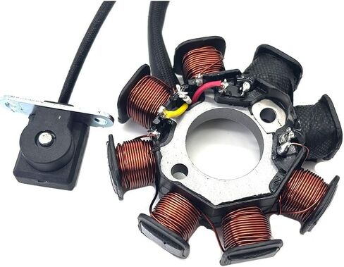 GY6 Magneto Stator Flywheel Rotor Kit,8 Coil Copper Stator for GY6 50cc 139QMB 139QMA Scooter Moped ATV Go-Kart Engine,High Performance Part with Flywheel Puller & Clutch Lock Tool in Saudi Arabia