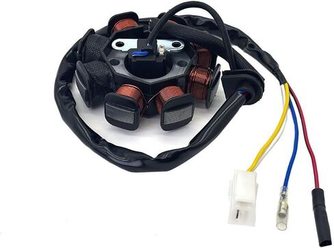 GY6 Magneto Stator Flywheel Rotor Kit,8 Coil Copper Stator for GY6 50cc 139QMB 139QMA Scooter Moped ATV Go-Kart Engine,High Performance Part with Flywheel Puller & Clutch Lock Tool in Saudi Arabia