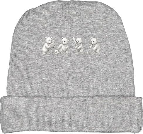 inktastic Cute Bear Playing Sports Illustration Baby Beanie Hat in Saudi Arabia
