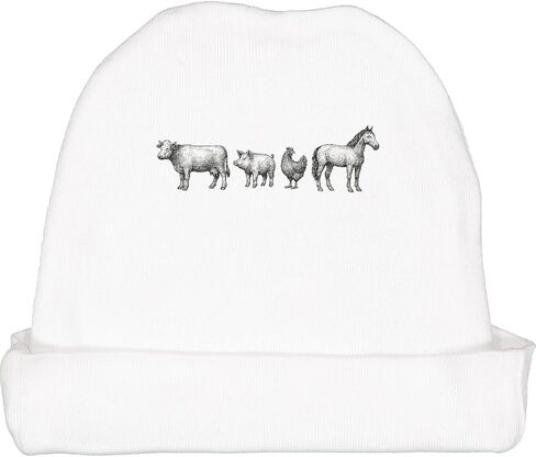 inktastic Vintage Farm Animals Illustration Baby Beanie Hat in Saudi Arabia
