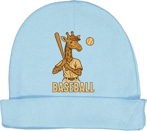inktastic Baseball Giraffe Shirt Funny Sports Animal Baby Beanie Hat in Saudi Arabia