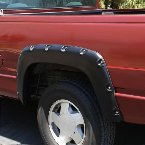 Spec-D Tuning 4PC Front + Rear Black Pocket Rivet Style Fender Flares Wheel Cover Compatible with 1988-1998 Chevy GMC C/K 1500 Tahoe Suburban Yukon in Saudi Arabia