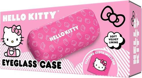 Hello Kitty eyeglass case مع مطابقة القماش التنظيف - حامل نظارات الصلابة الصلبة مع بطانة مخملية ناعمة in Saudi Arabia