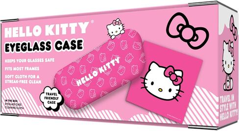 Hello Kitty eyeglass case مع مطابقة القماش التنظيف - حامل نظارات الصلابة الصلبة مع بطانة مخملية ناعمة in Saudi Arabia