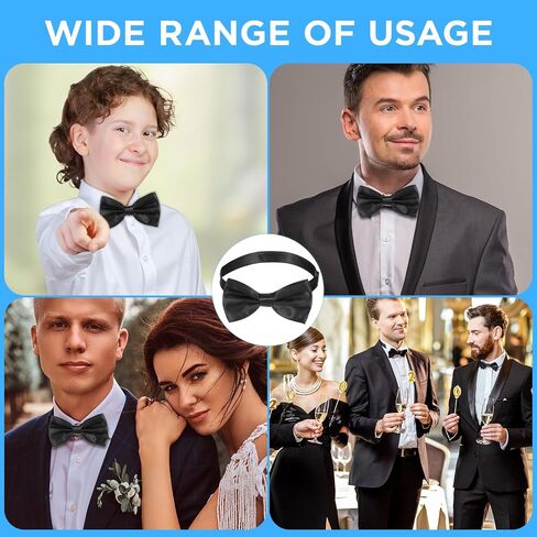 36 Pcs Men's Bow Ties Pre Tied Tuxedo Formal Adjustable Clip On Bow Satin Bowtie for Men Costume Wedding Party in Saudi Arabia