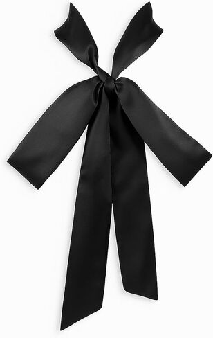 Self Tie Satin Ribbon Bow Ties, Bow Ties for Women Girls Self-tie Bowtie Adjustable Bowties Black Polyester Bowtie Folding Bowties Accessory for School Uniforms Cosplay T-shirt Accessory Wedding Party in Saudi Arabia