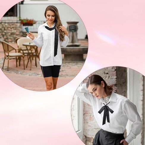 Self Tie Satin Ribbon Bow Ties, Bow Ties for Women Girls Self-tie Bowtie Adjustable Bowties Black Polyester Bowtie Folding Bowties Accessory for School Uniforms Cosplay T-shirt Accessory Wedding Party in Saudi Arabia