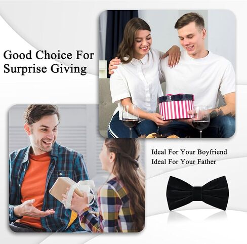 Velvet Bow Ties for Men Adjustable Pre Tied Mens Bow Tie, Solid Color Bowtie for Wedding Party Business Prom Formal in Saudi Arabia