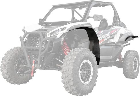 SuperATV Fender Flares/Mud Guards/Mud Flares For 2020+ Kawasaki Teryx KRX 1000 | Extreme Durability | Protect Against Rocks, Dirt, SAnd & Mud | USA Made in Saudi Arabia