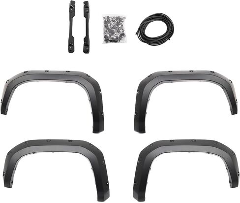 FREEMOTOR802 Fender Flares Compatible with 2024-2025 Toyota Tacoma, Pocket Style Wheel Arches Flares Mud Guards Wheel Covers, Black PP 4PCS Set in Saudi Arabia
