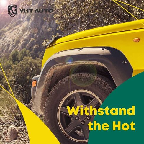 Yhtauto Pocket Style Fender Fender W/Hardware Kit متوافق مع Toyota Tundra 2007-2013 2nd Gen ، واقي غطاء العجلات القابل للطلاء ، الأمامي والخلفي ، مجموعة من 4 in Saudi Arabia