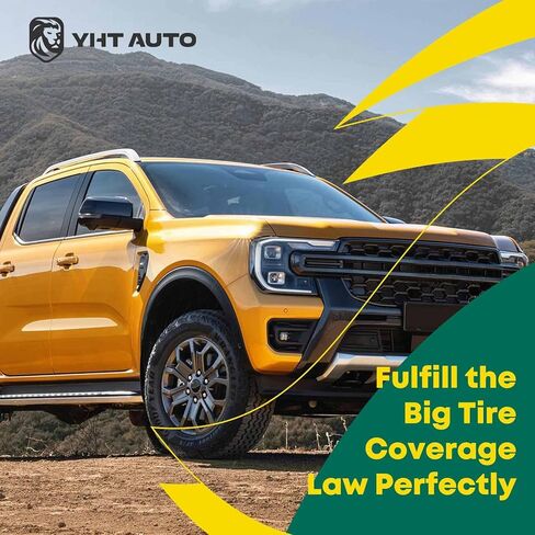 Yhtauto Pocket Style Fender Fender W/Hardware Kit متوافق مع Toyota Tundra 2007-2013 2nd Gen ، واقي غطاء العجلات القابل للطلاء ، الأمامي والخلفي ، مجموعة من 4 in Saudi Arabia