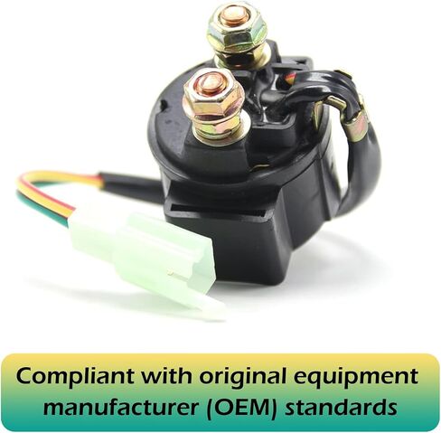 حزمة شاكاس من 1 ترحيل لبداية الدراجات النارية ، 12 فولت محرك مقاوم للماء 4-Stroke Cy6 محرك ، وملحقات استبدال ضبط ، مناسبة لمعظم شاحنات السيارات سيارات الدفع الرباعي (أسود) in Saudi Arabia