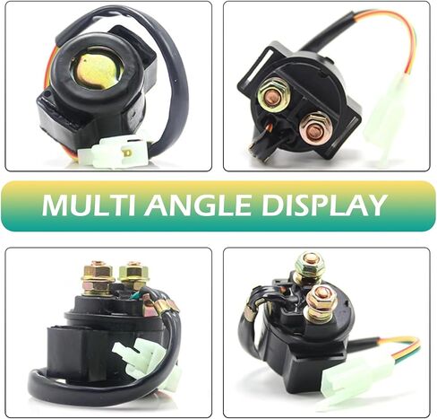 حزمة شاكاس من 1 ترحيل لبداية الدراجات النارية ، 12 فولت محرك مقاوم للماء 4-Stroke Cy6 محرك ، وملحقات استبدال ضبط ، مناسبة لمعظم شاحنات السيارات سيارات الدفع الرباعي (أسود) in Saudi Arabia