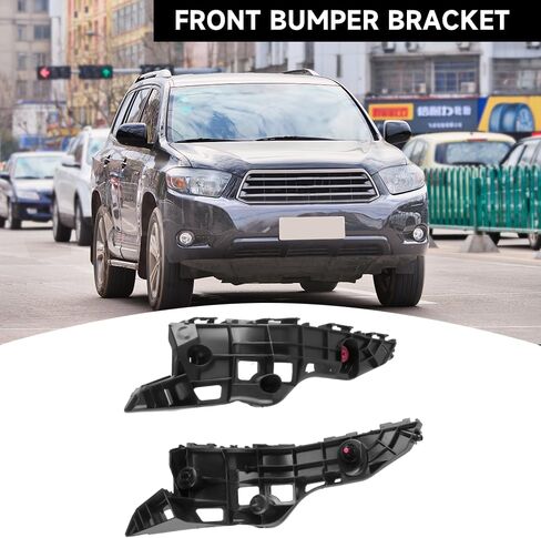 Front Bumper Bracket Bumper Mount Support Bracket - Compatible for Toyota Highlander 2.7L L4 - Gas, 3.5L V6 - Electric/Gas, 3.5L V6 - Gas 2014-2016 - Replace Part 52145-0E060, 52146-0E060 in Saudi Arabia