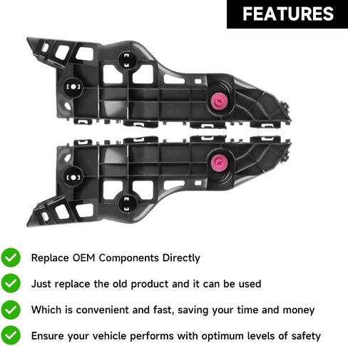 Front Bumper Bracket Bumper Mount Support Bracket - Compatible for Toyota Highlander 2.7L L4 - Gas, 3.5L V6 - Electric/Gas, 3.5L V6 - Gas 2014-2016 - Replace Part 52145-0E060, 52146-0E060 in Saudi Arabia