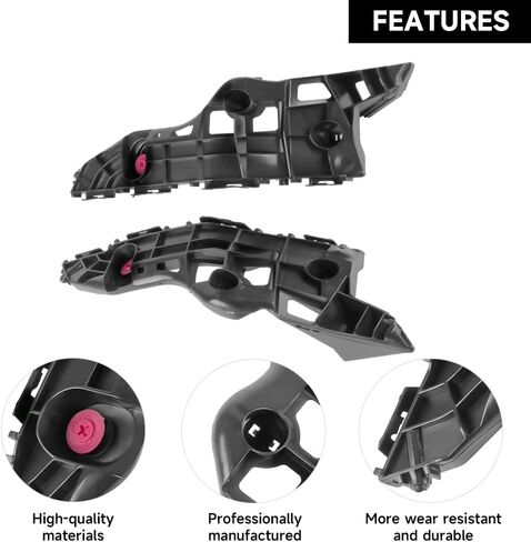 Front Bumper Bracket Bumper Mount Support Bracket - Compatible for Toyota Highlander 2.7L L4 - Gas, 3.5L V6 - Electric/Gas, 3.5L V6 - Gas 2014-2016 - Replace Part 52145-0E060, 52146-0E060 in Saudi Arabia